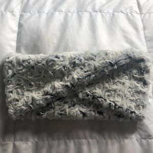 White/Gray Fur Bandeau Headband